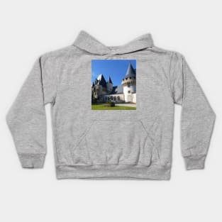 Château de Javarzay, vintage French architectural Gems Kids Hoodie